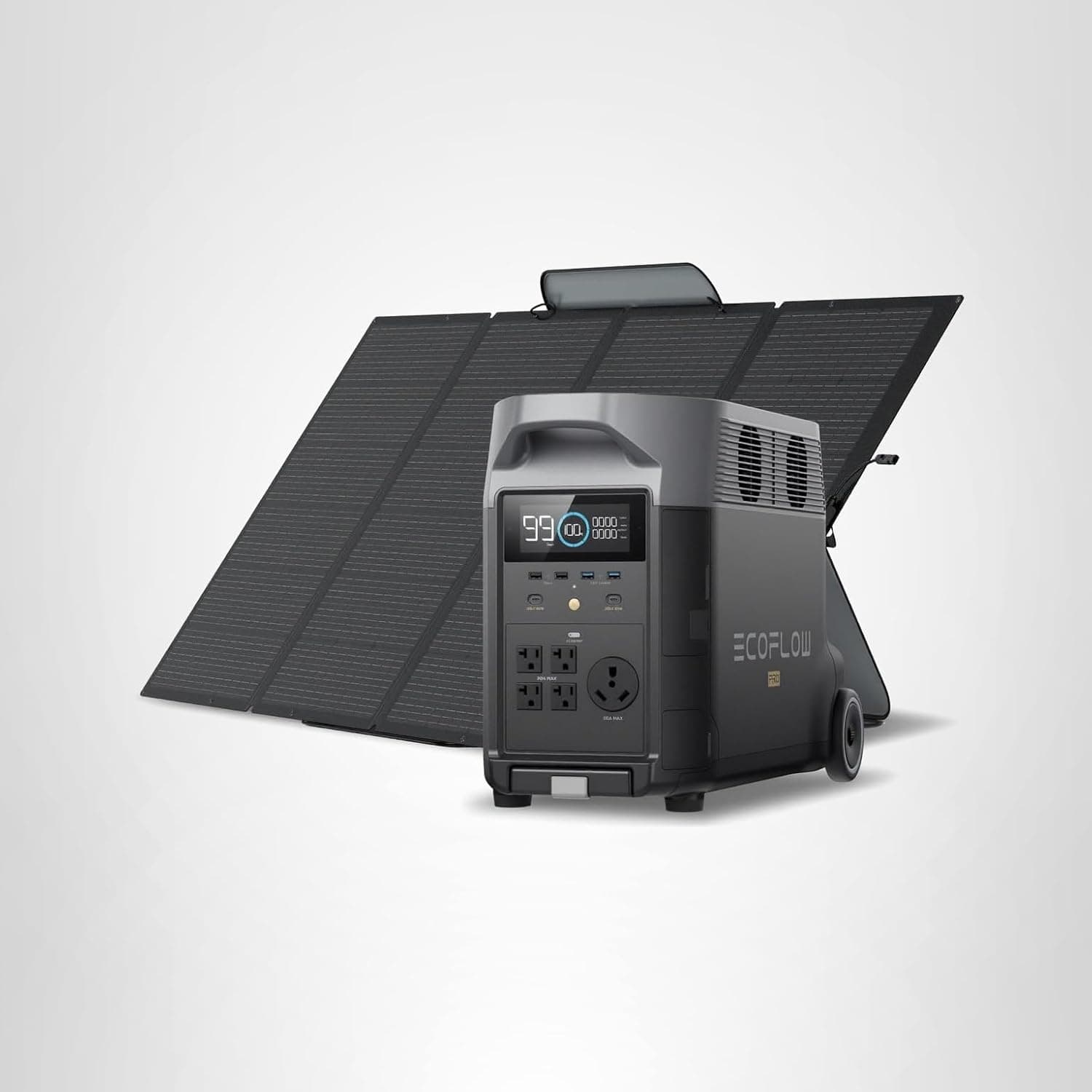 EF ECOFLOW Solar Generator 120V/3.6KWh DELTA Pro with 400W Portable Solar Panel, 23% High Efficiency, 5 AC Outlets, 3600W Portable Power Station for Home Backup Outdoors Camping RV Emergency - Best tier-3 universal Gear